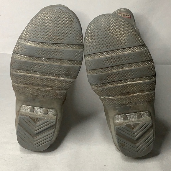 Hunter Kids Original Silver Metallic Rain Boots Size 13 - Picture 10 of 14